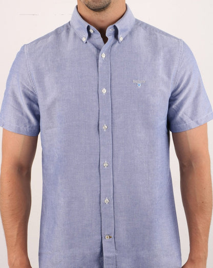 Barbour Oxford Kurzarmhemd Indigo