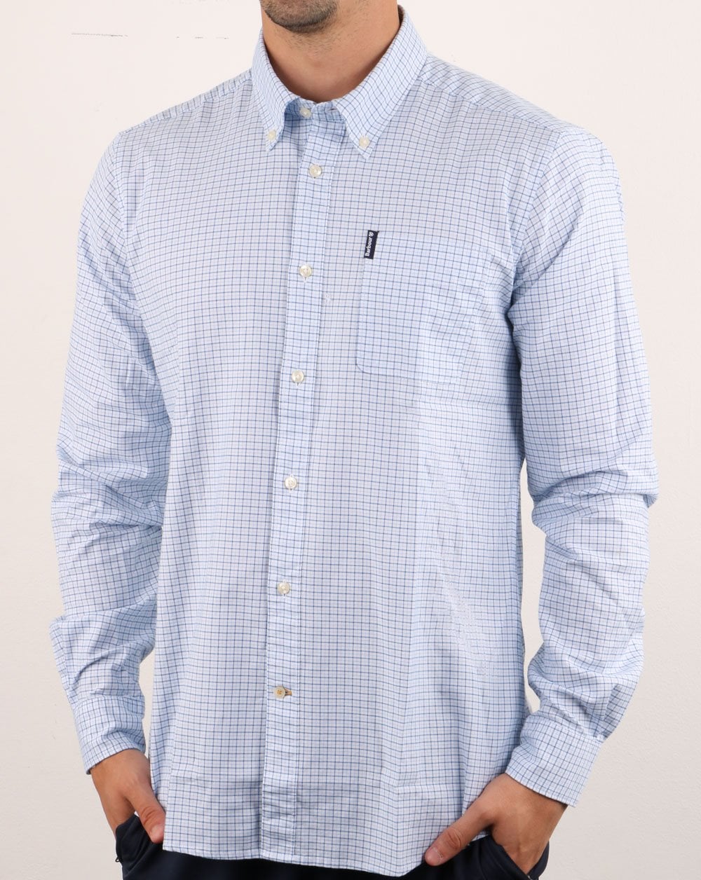 Barbour Tattersall Hemd Blau