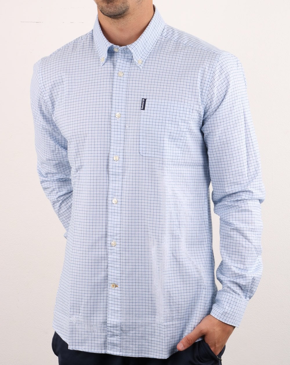 Barbour Tattersall Hemd Blau