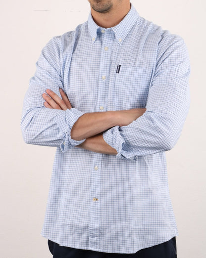 Barbour Tattersall Hemd Blau