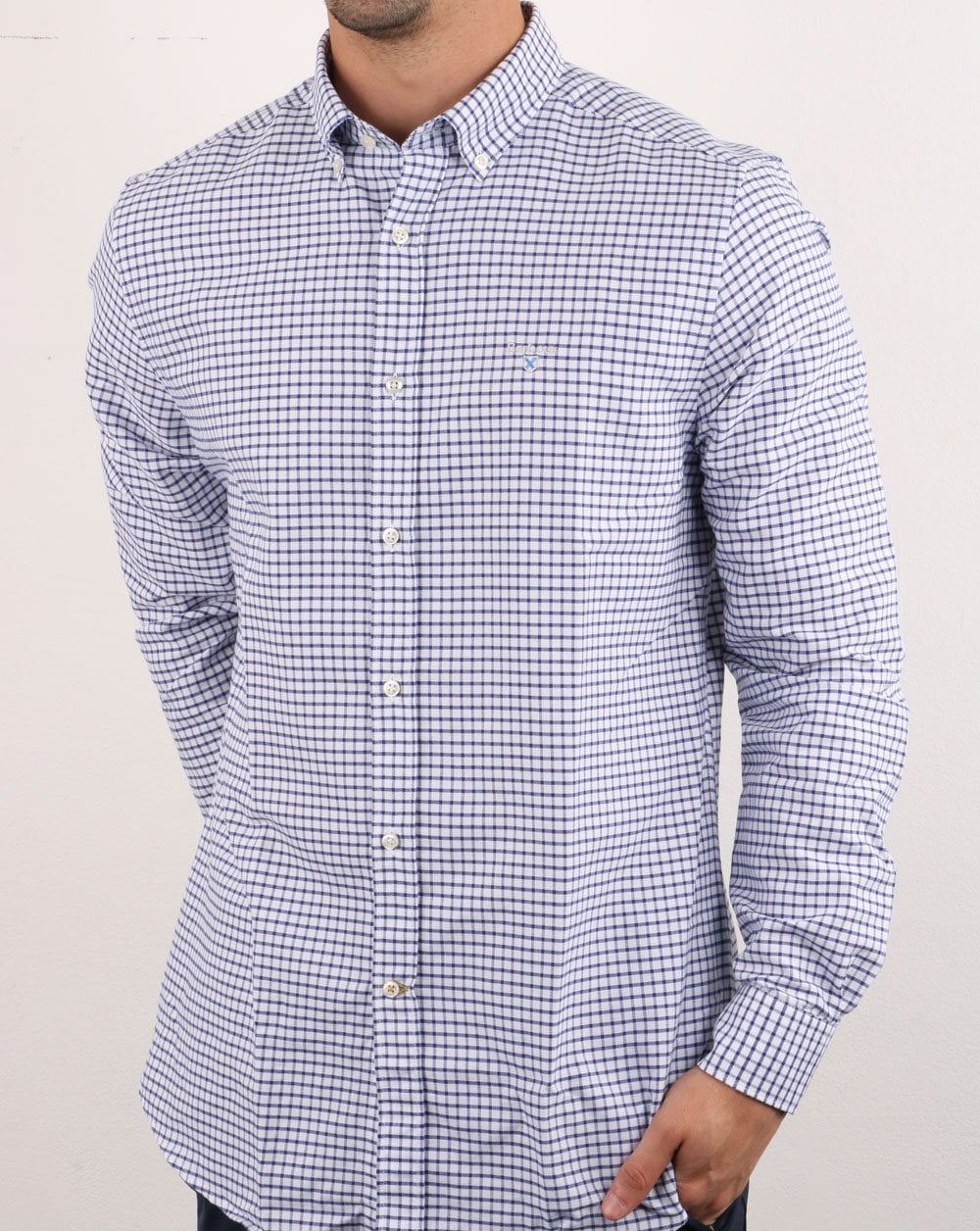 Barbour Tattersall Hemd Indigo