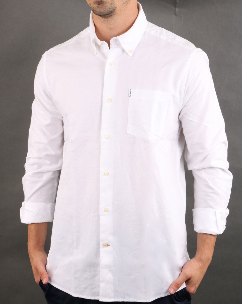 Barbour Oxford Hemd Weiß