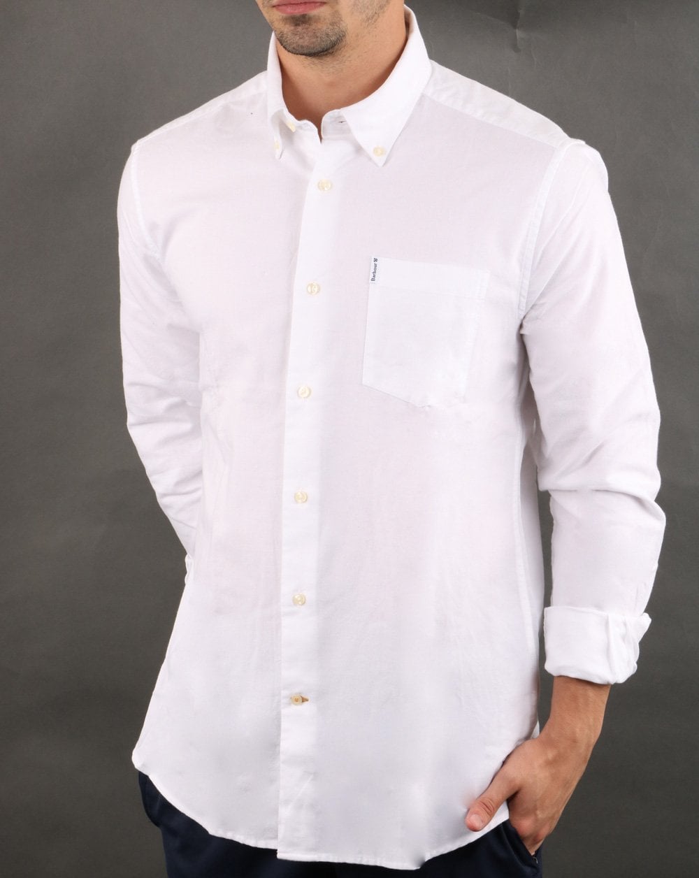 Barbour Oxford Hemd Weiß