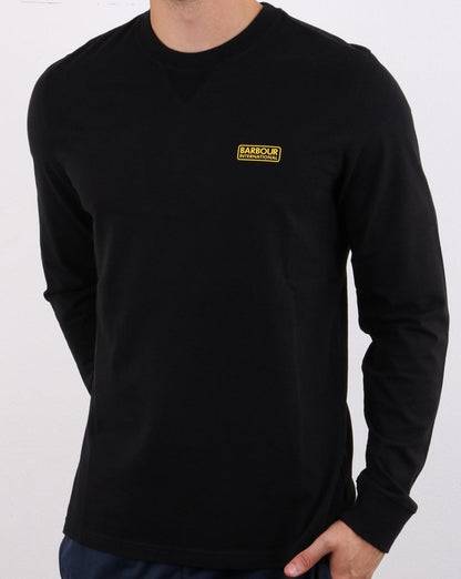 Barbour International Langarm-T-Shirt mit Logo in Schwarz