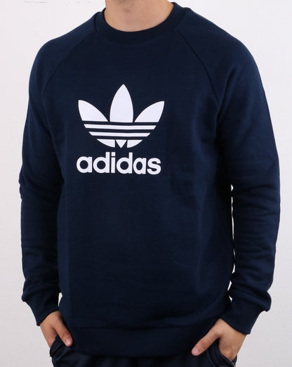 Adidas Originals Trefoil Crew Sweatshirt Marineblau