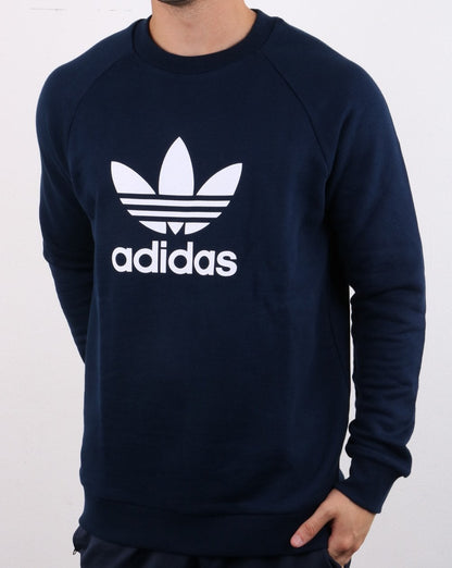 Adidas Originals Trefoil Crew Sweatshirt Marineblau