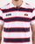 Ellesse Bold Stripe Polo Shirt White/navy/red