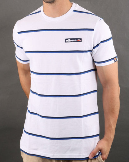Ellesse Twin Stripe T-Shirt Weiß - Blau