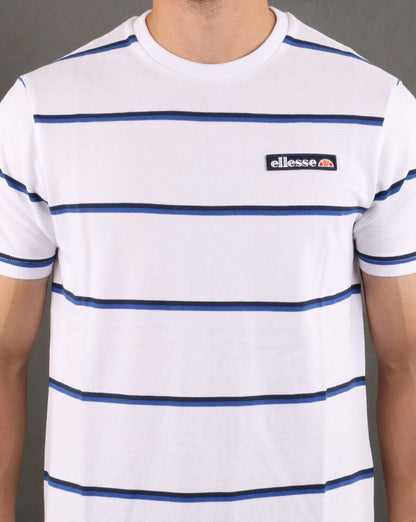 Ellesse Twin Stripe T-Shirt Weiß - Blau