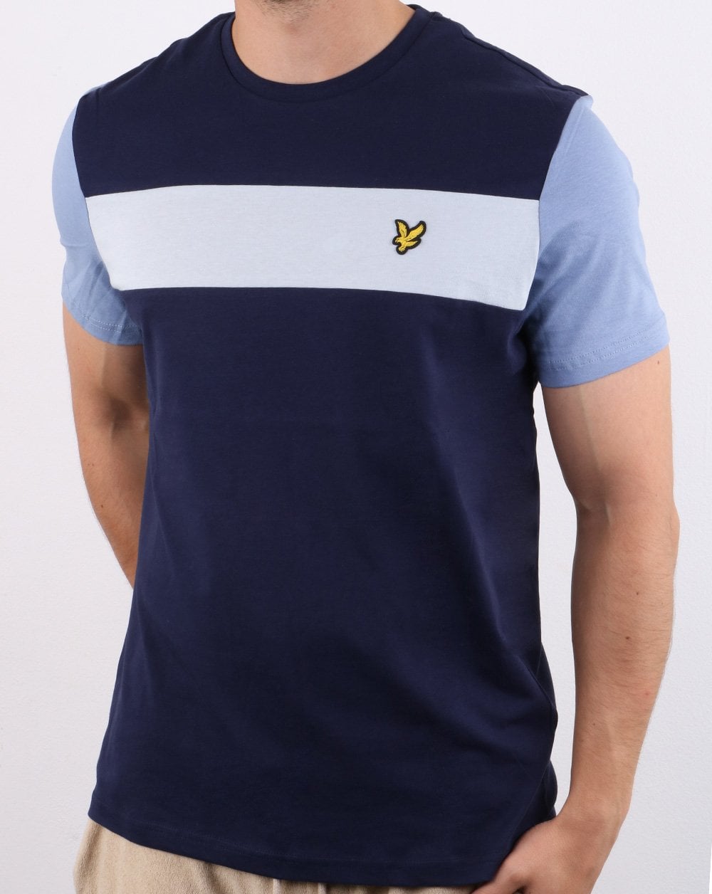 Lyle And Scott Panel T-shirt Navy