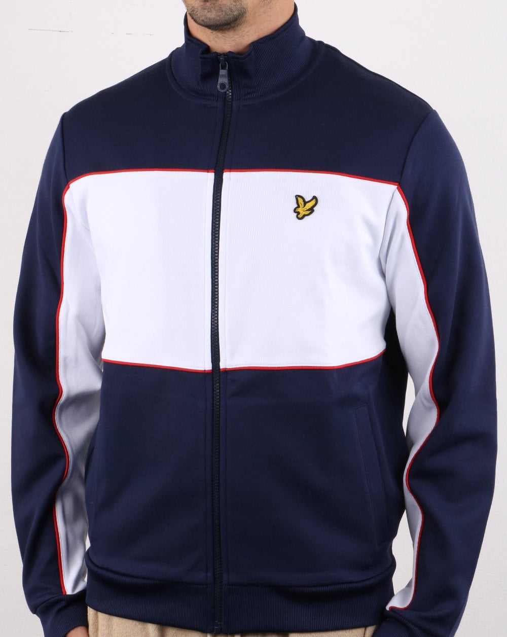 Lyle And Scott Trainingsjacke mit Farbblockdesign, Marineblau