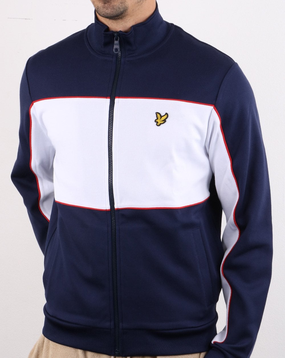 Lyle And Scott Trainingsjacke mit Farbblockdesign, Marineblau