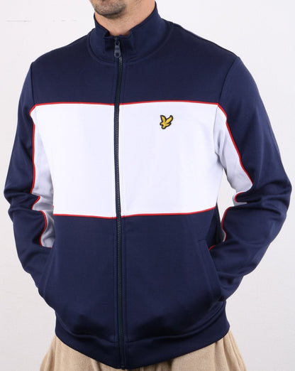 Lyle And Scott Trainingsjacke mit Farbblockdesign, Marineblau