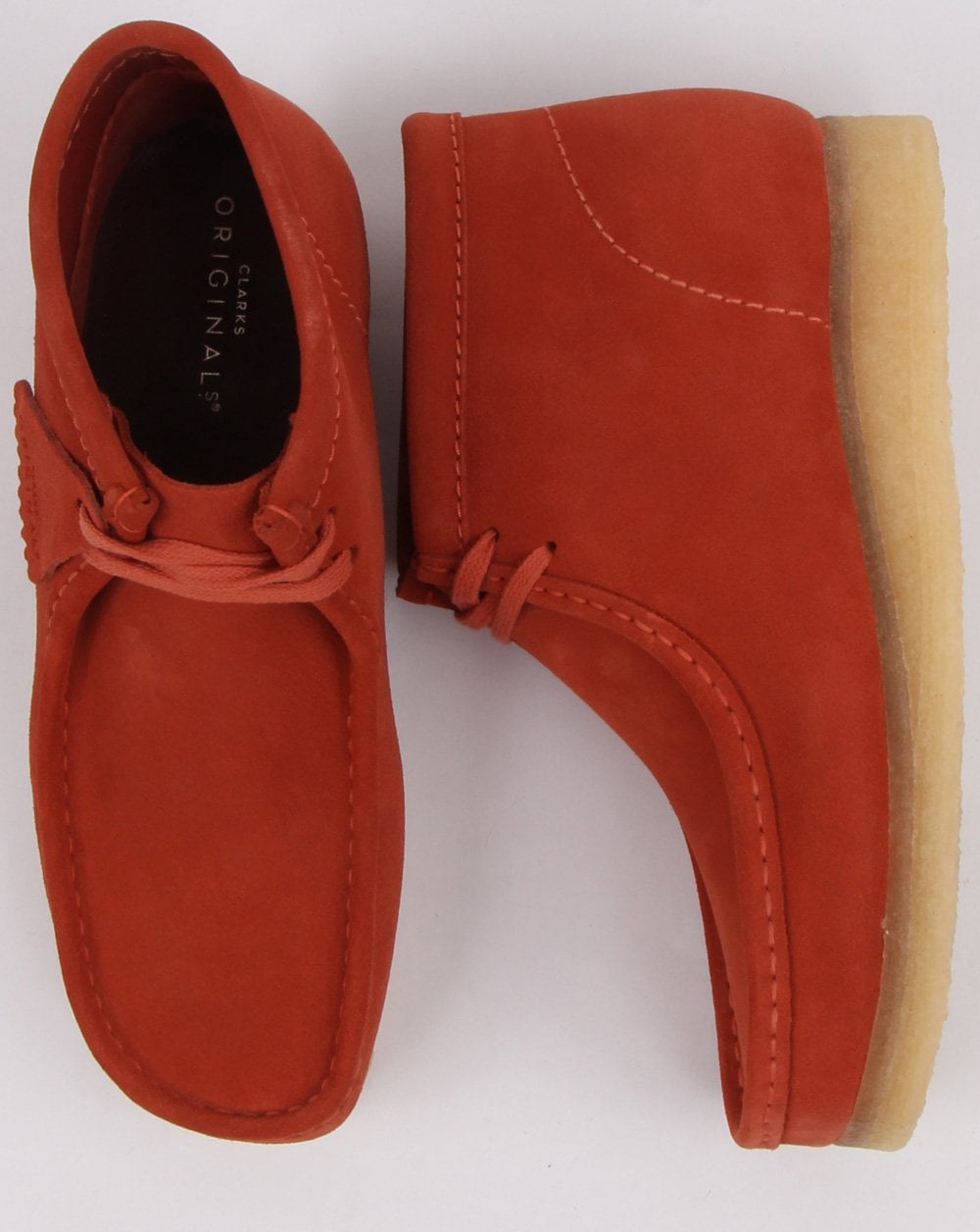 Clarks Originals – Wallabee – Stiefel in gebranntem Orange