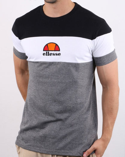 Ellesse Block T-Shirt Grau/Weiß/Schwarz