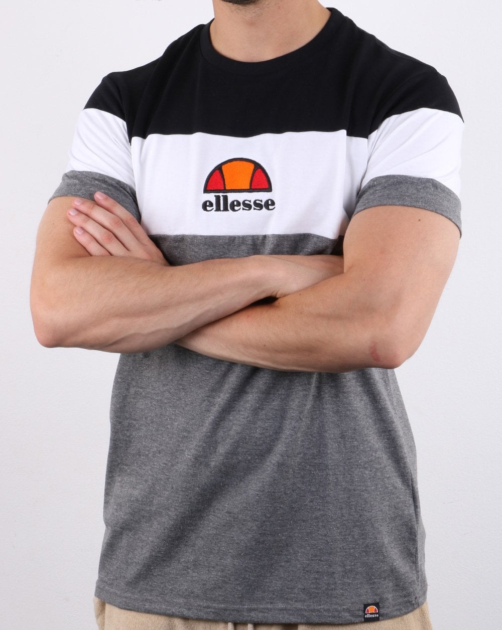 Ellesse Block T-Shirt Grau/Weiß/Schwarz