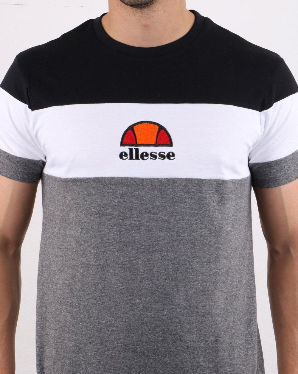 Ellesse Block T-Shirt Grau/Weiß/Schwarz