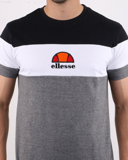 Ellesse Block T-Shirt Grau/Weiß/Schwarz