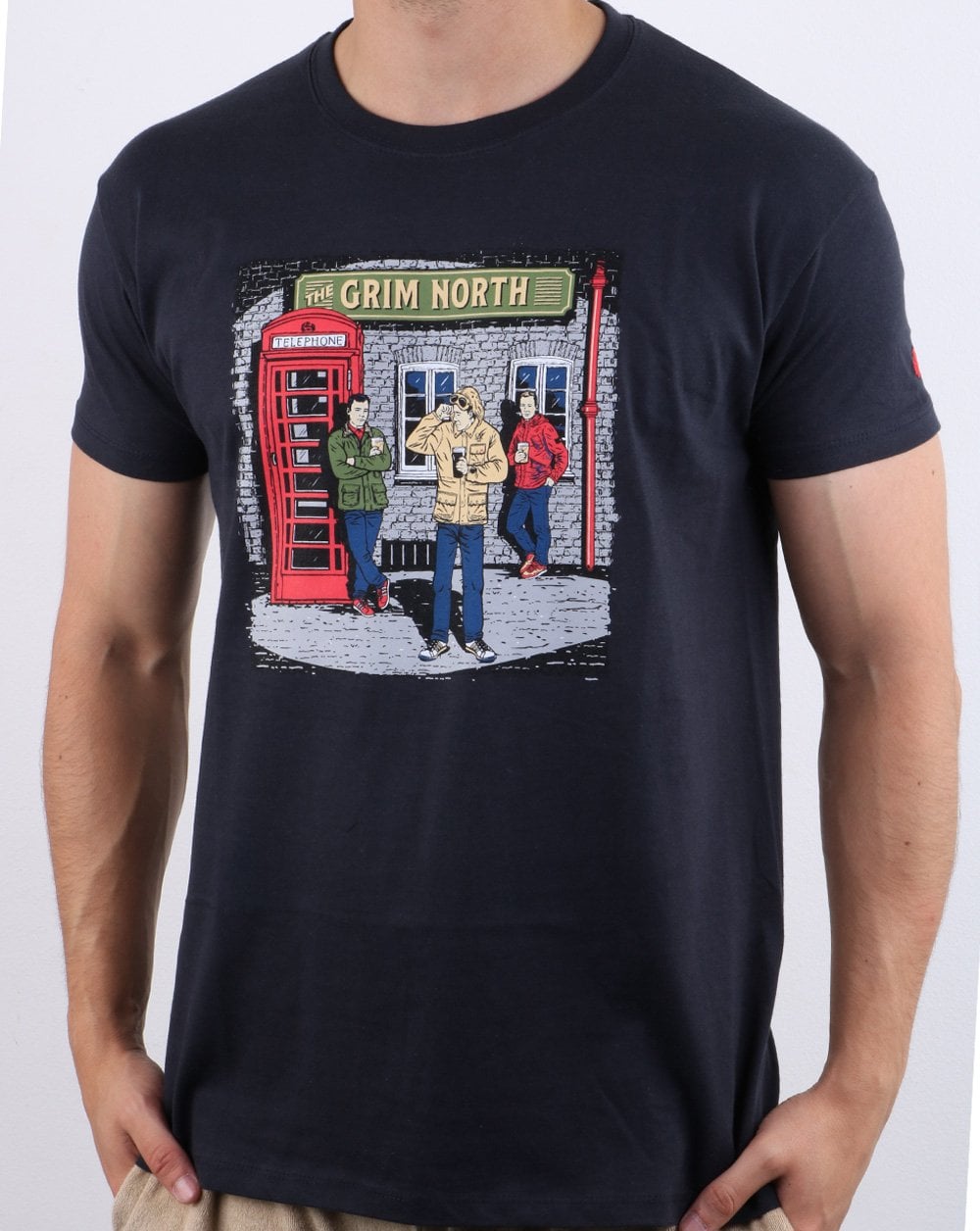 80s Casuals The Grim North T-Shirt Marineblau