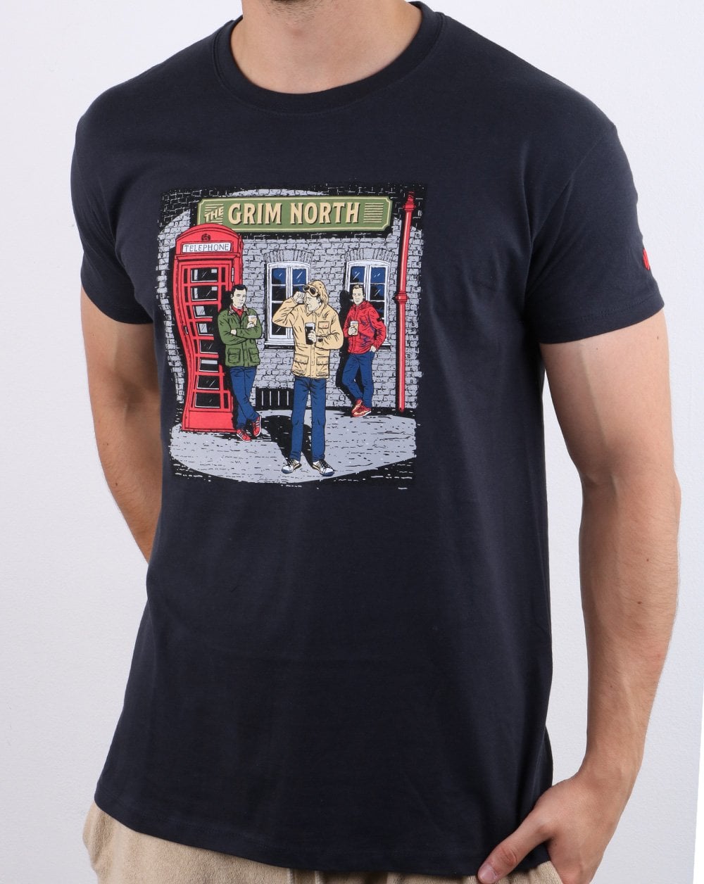 80s Casuals The Grim North T-Shirt Marineblau