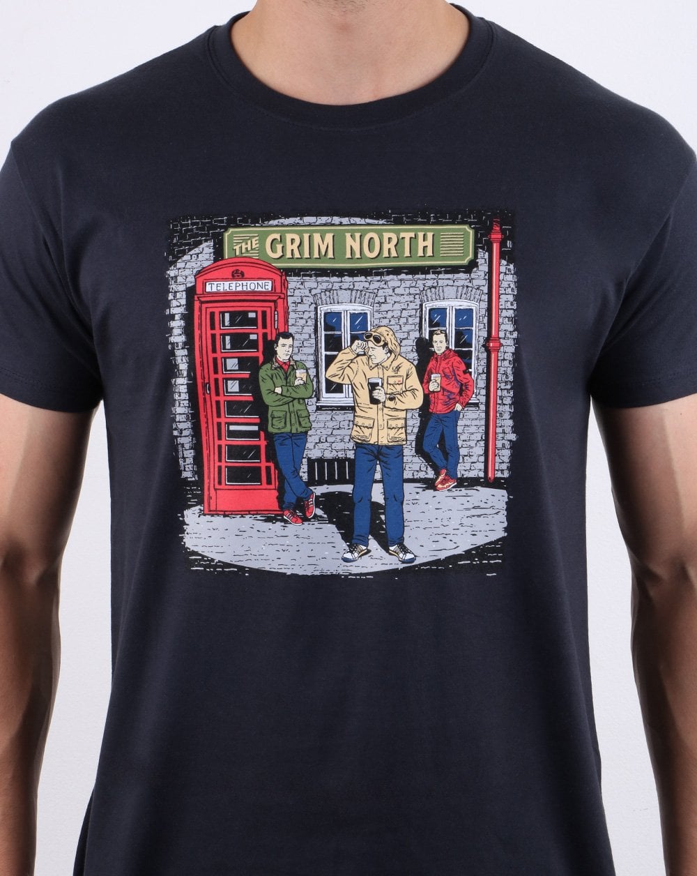 80s Casuals The Grim North T-Shirt Marineblau