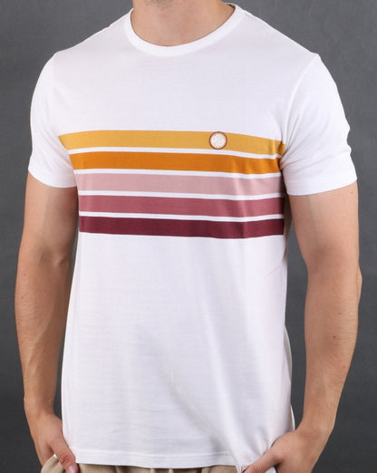 Pretty Green Gordon Chest T-Shirt Weiß