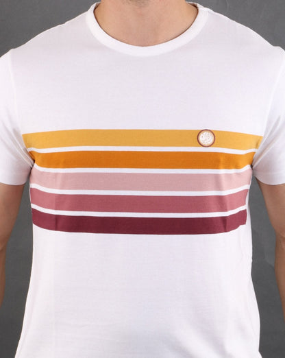 Pretty Green Gordon Chest T-Shirt Weiß