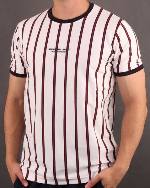Marshall Artist Pin Stripe T-shirt White