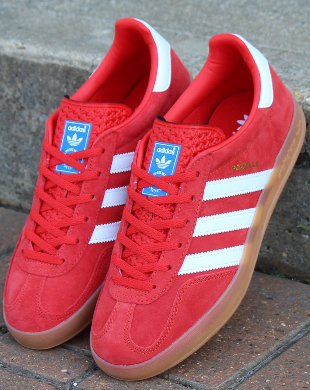 Adidas Gazelle Indoor-Sneaker Rot/Weiß