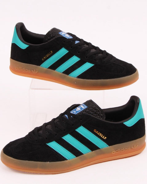 Adidas Gazelle Indoor Trainers Black/ Aqua
