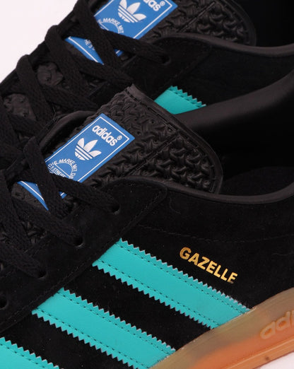 Adidas Gazelle Indoor-Turnschuhe Schwarz/Aqua