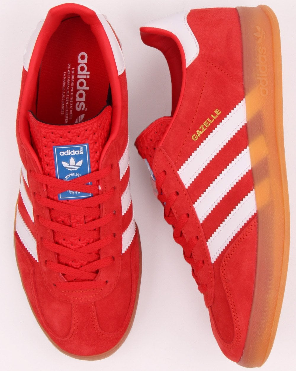 Adidas Gazelle Indoor-Sneaker Rot/Weiß