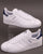 Adidas Gazelle Leather Trainers White/Navy