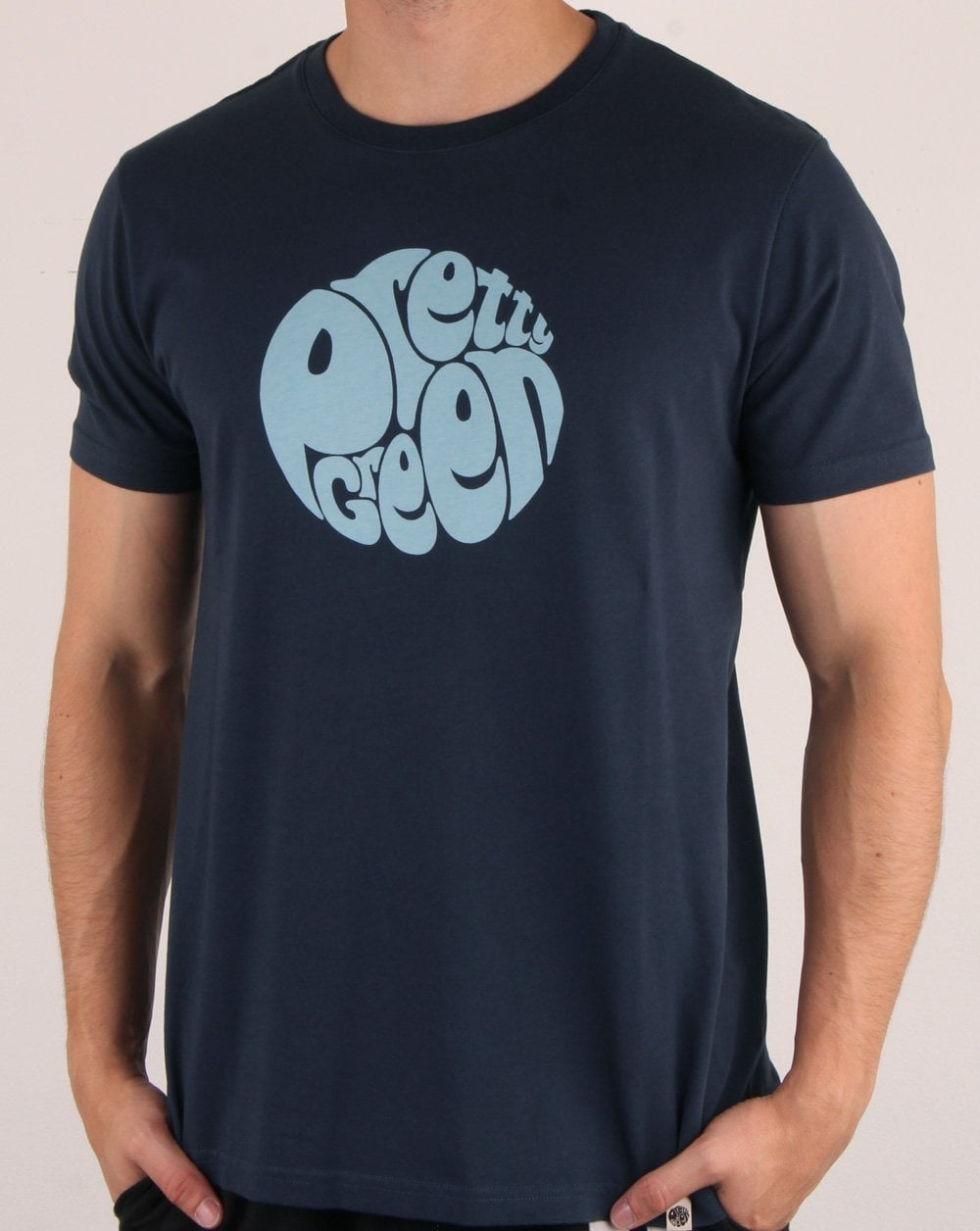 Pretty Green Logo T-Shirt Marineblau/Blau