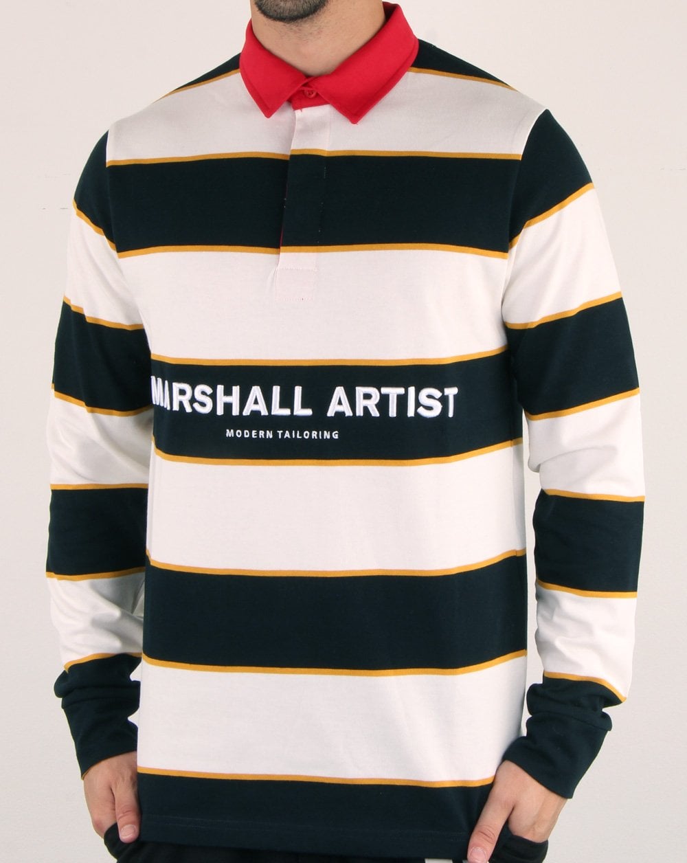 Marshall Artist Hoop Rugby-Shirt Marineblau/Weiß