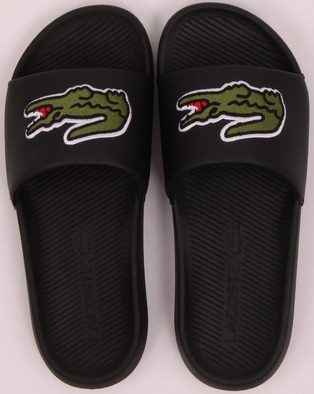 Lacoste Croco Slide Schwarz/Grün