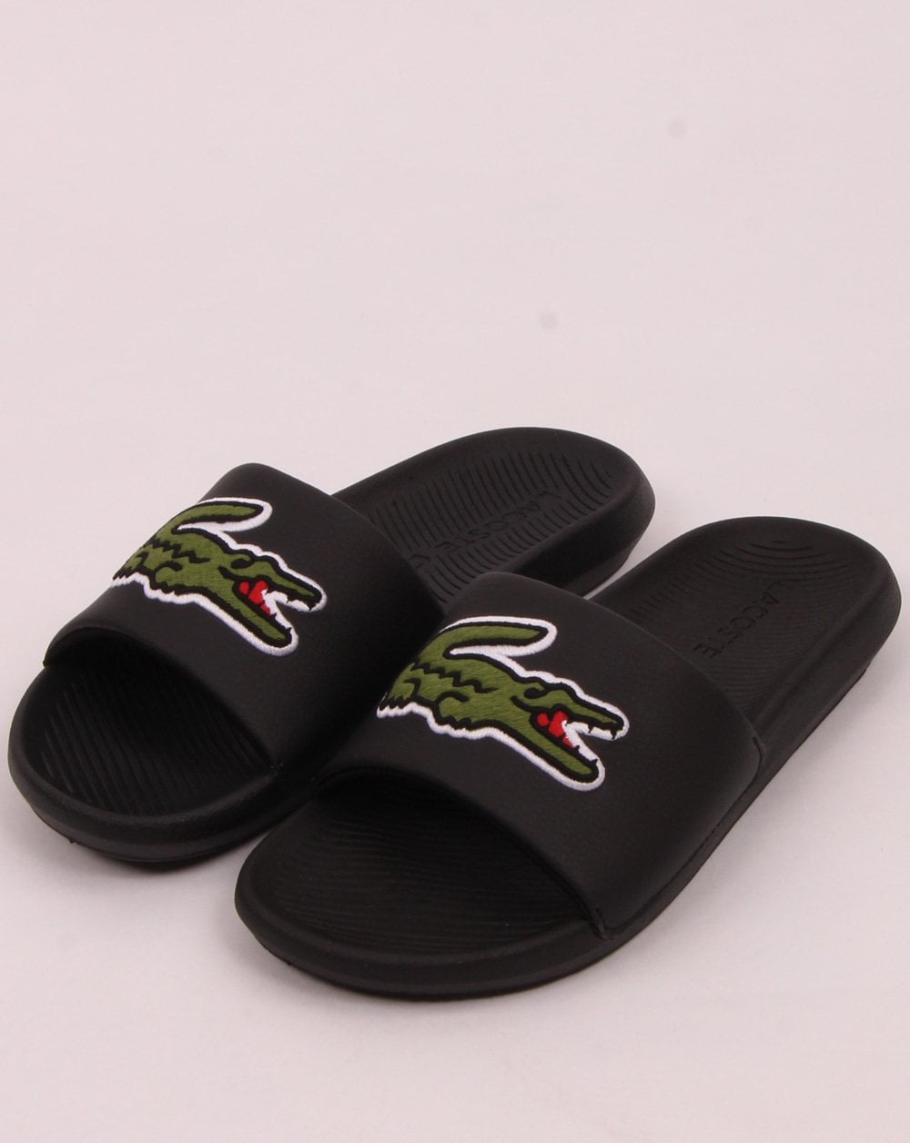 Lacoste Croco Slide Schwarz/Grün