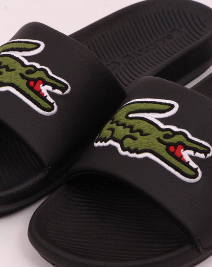 Lacoste Croco Slide Schwarz/Grün