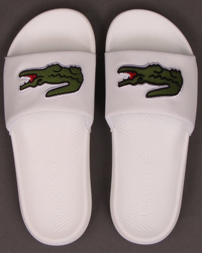 Lacoste Croco Slide Weiß/Grün
