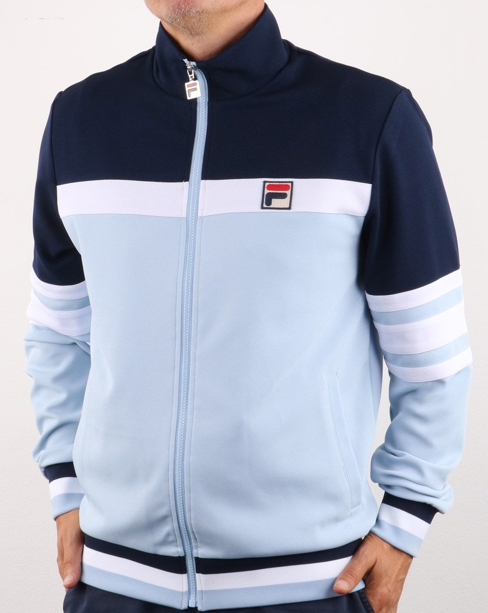Fila Vintage Courto Trainingsjacke Himmelblau/Marineblau/Weiß