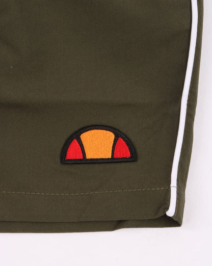 Ellesse – Badeshorts mit Paspelierung in Khaki