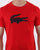 Lacoste Croc Print T Shirt Red/navy