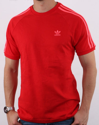 Adidas Originals 3-Streifen-T-Shirt Scharlachrot