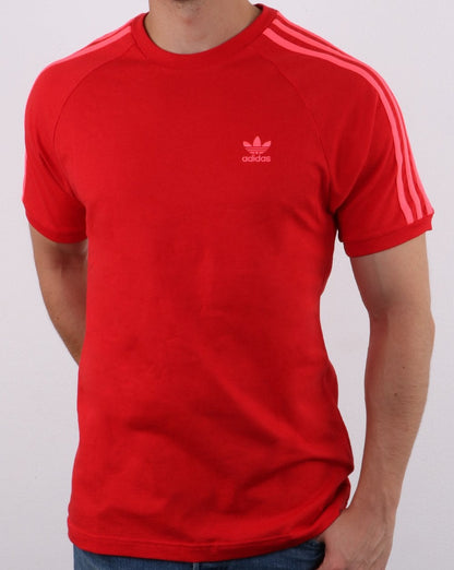 Adidas Originals 3-Streifen-T-Shirt Scharlachrot