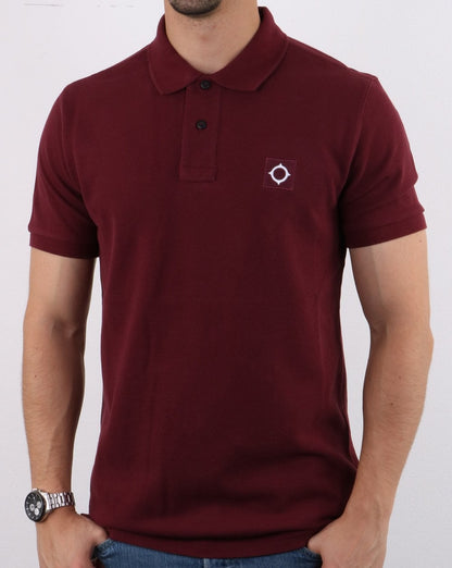 Ma.strum Piqué-Poloshirt, Dunkelrot
