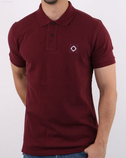 Ma.strum Piqué-Poloshirt, Dunkelrot