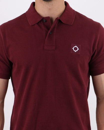 Ma.strum Piqué-Poloshirt, Dunkelrot