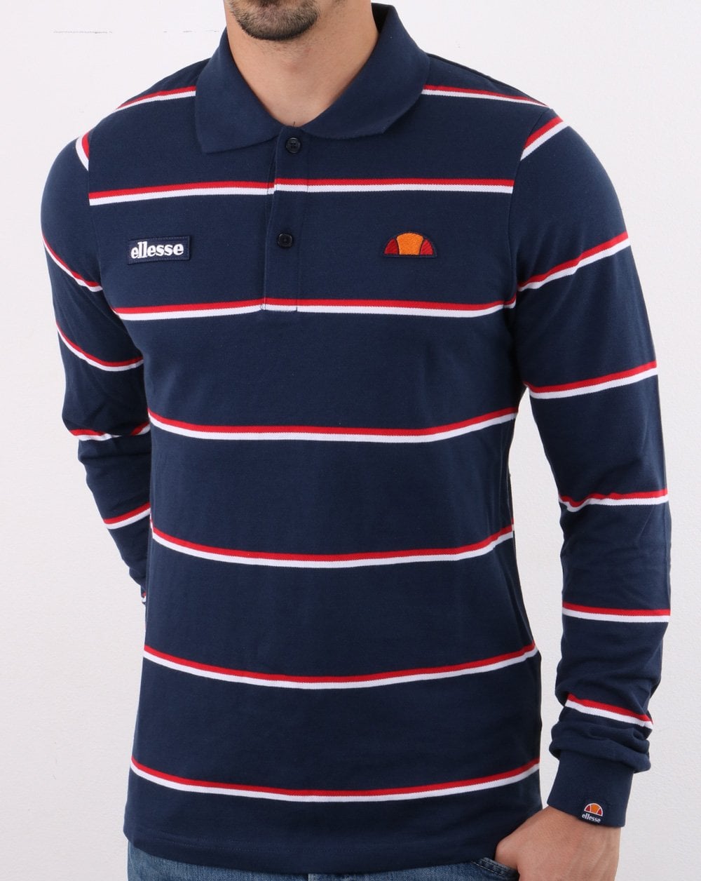 Ellesse Maffio Rugby-Shirt Marineblau