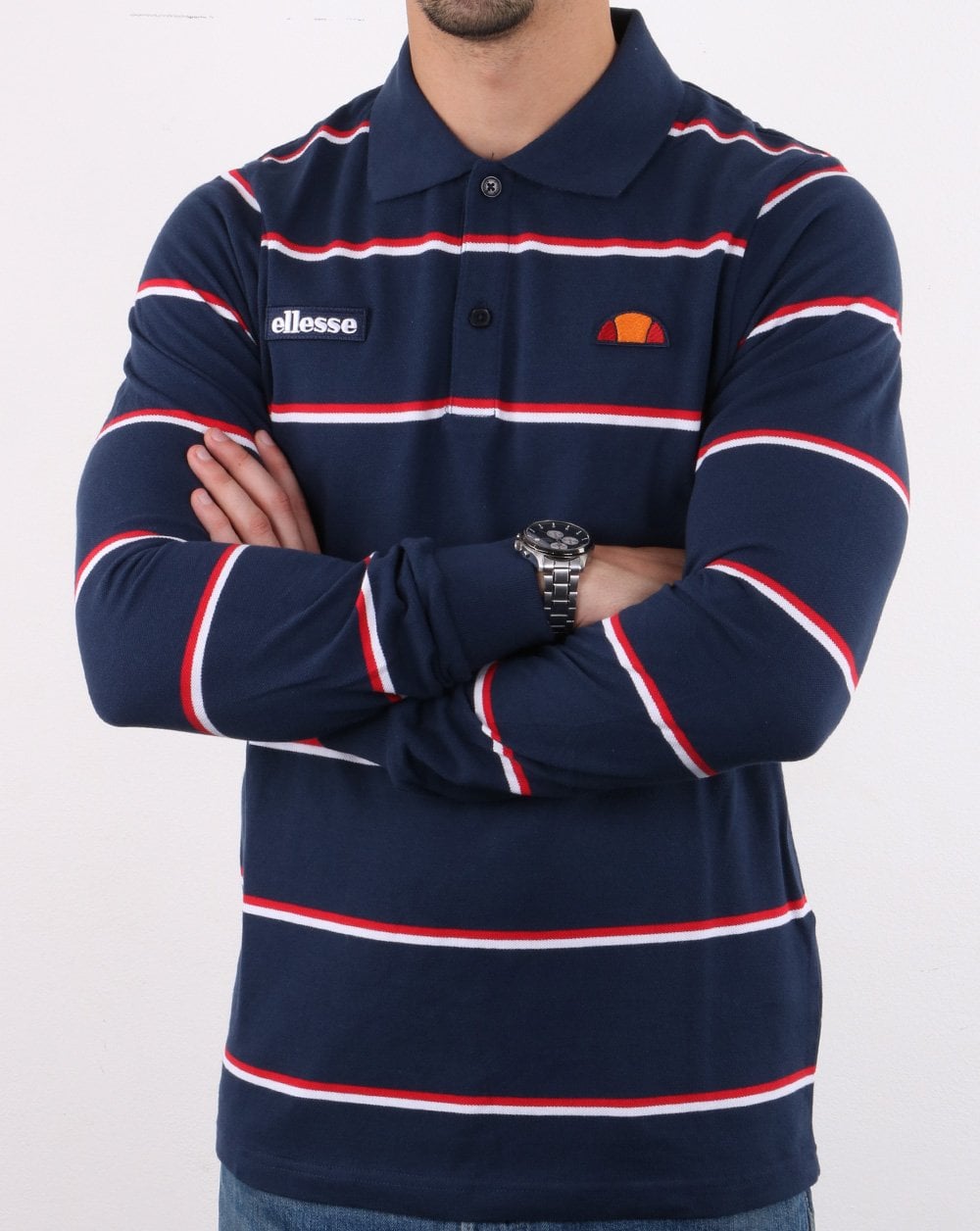 Ellesse Maffio Rugby Shirt Navy