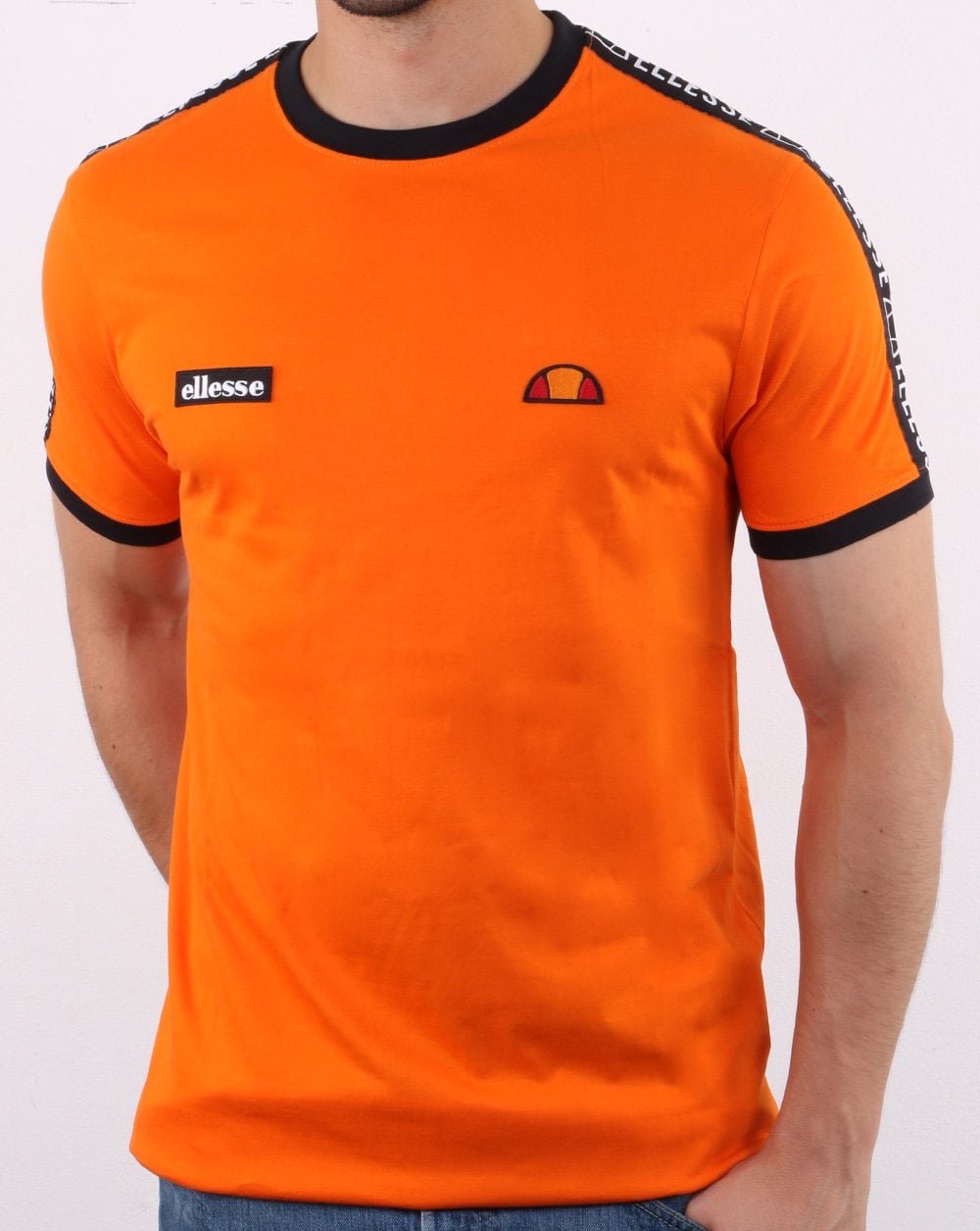 Ellesse Fede Taped T-Shirt Orange